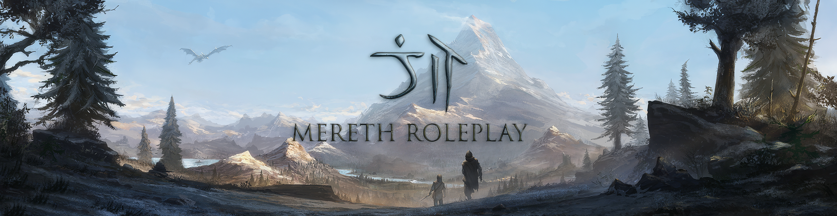 Mereth Roleplay — snowy Skyrim landscape banner