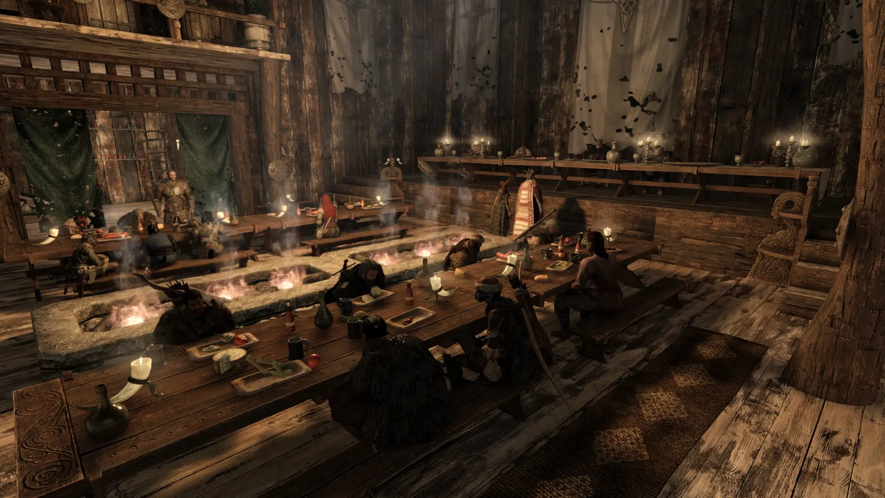 A hall in the evening