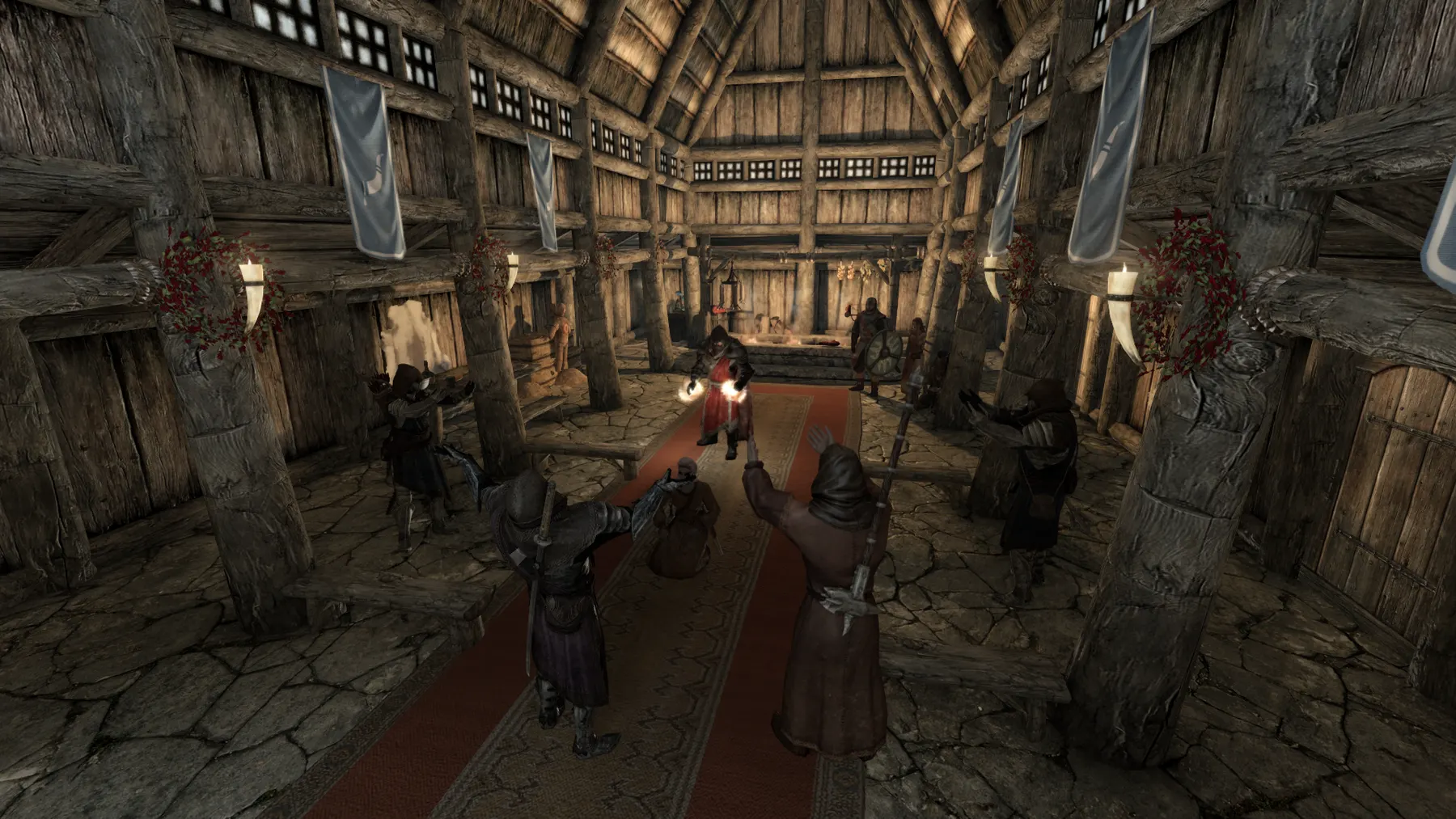 A lesson in a hall